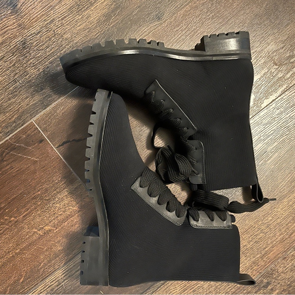 kate spade Black Lace-Up Women's Boots